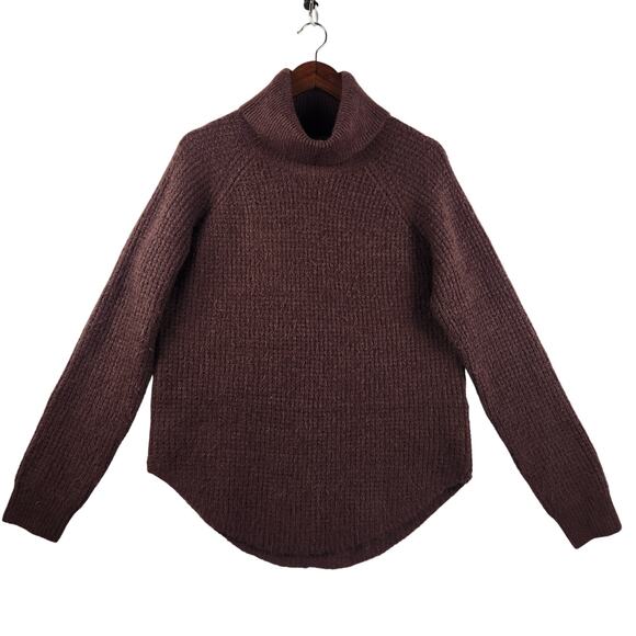 Kuhl “Sienna” Sweater Women’s SZ XS Burgandy Turtleneck Waffle Knit Oversized - Picture 1 of 13
